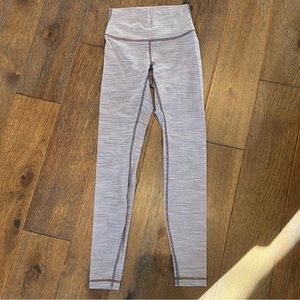 Lululemon Wunder Under High Rise Tight Wee Space Pink Bliss Mauve Size 4 Legging